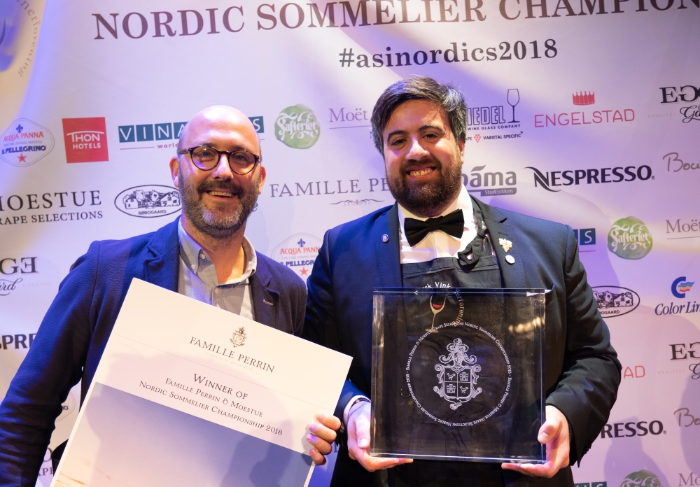 The Best Sommelier of Nordics 2018 Francesco Marzola