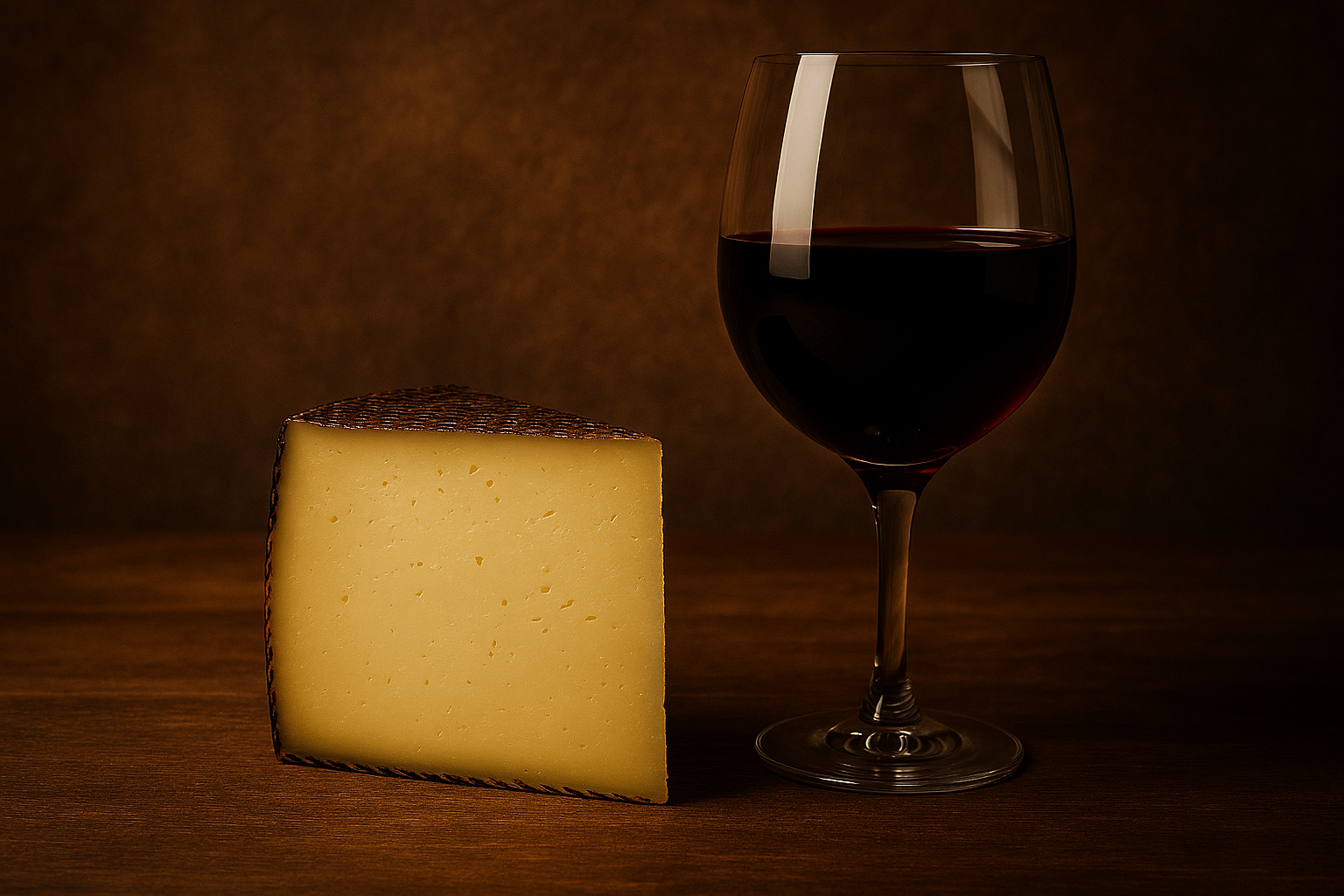 Punaviini ja manchegojuusto